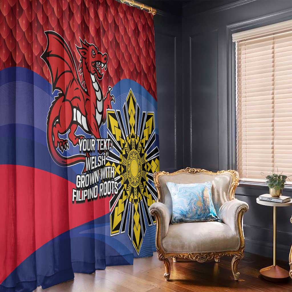 Personalized Welsh Grown With Filipino Roots Window Curtain