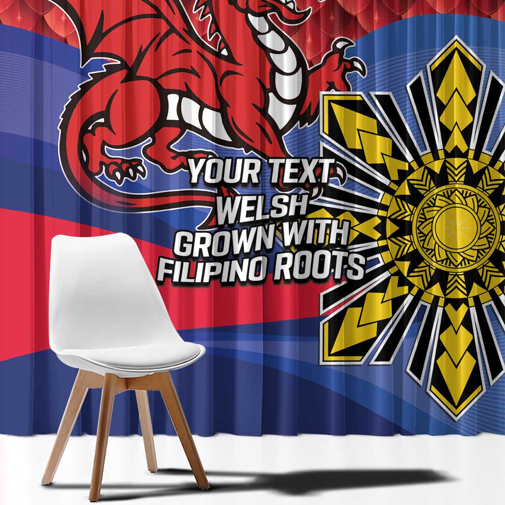 Personalized Welsh Grown With Filipino Roots Window Curtain