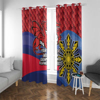 Personalized Welsh Grown With Filipino Roots Window Curtain