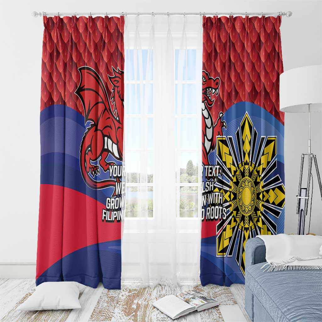 Personalized Welsh Grown With Filipino Roots Window Curtain