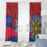 Personalized Welsh Grown With Filipino Roots Window Curtain