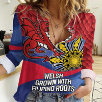 Personalized Welsh Grown With Filipino Roots Women Casual Shirt