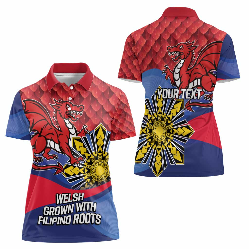 Personalized Welsh Grown With Filipino Roots Women Polo Shirt