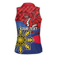 Personalized Welsh Grown With Filipino Roots Women Sleeveless Polo Shirt