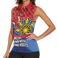 Personalized Welsh Grown With Filipino Roots Women Sleeveless Polo Shirt