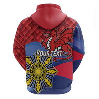 Personalized Welsh Grown With Filipino Roots Zip Hoodie