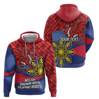 Personalized Welsh Grown With Filipino Roots Zip Hoodie