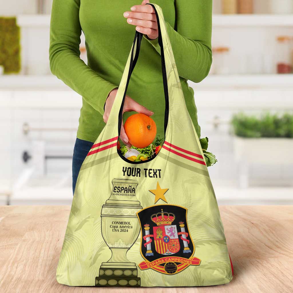 Spain Champions Football Custom Grocery Bag Espana Campeones de Eurropa