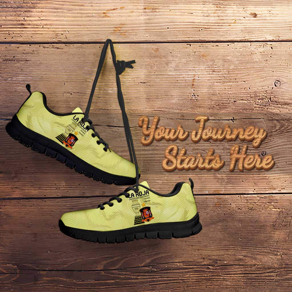 Spain Champions Football Custom Sneakers Campeones La Roja - Wonder Print Shop