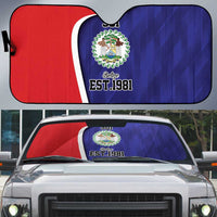 Belize Independence Day Auto Sun Shade Since 1981 September 21 - Wonder Print Shop
