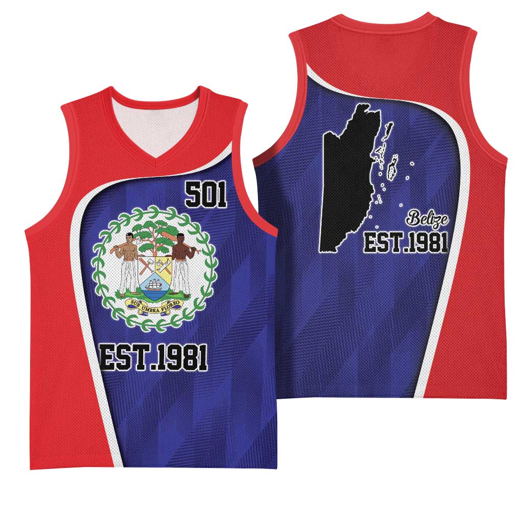 Belize Independence Day Basketball Jersey Since 1981 September 21 - Wonder Print Shop