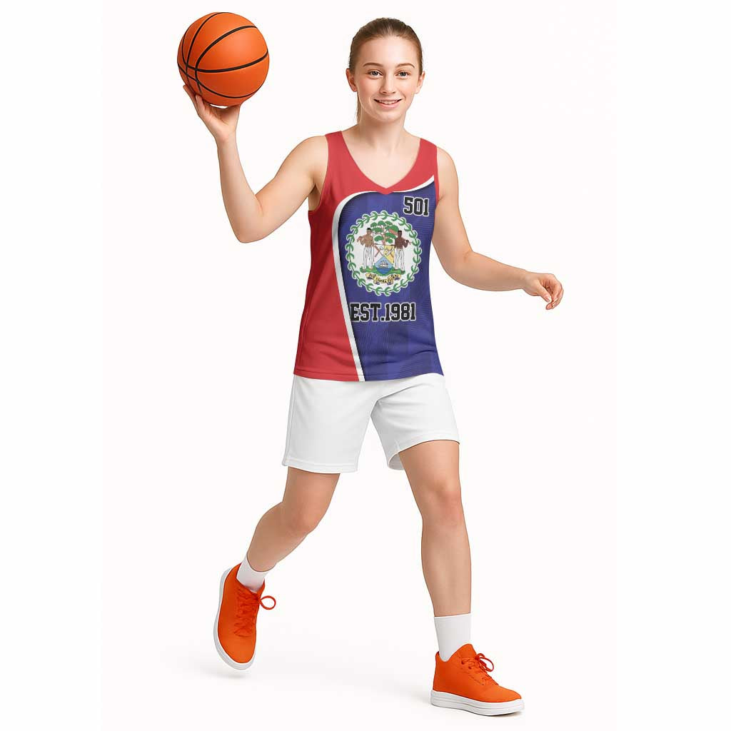 Belize Independence Day Basketball Jersey Since 1981 September 21 - Wonder Print Shop