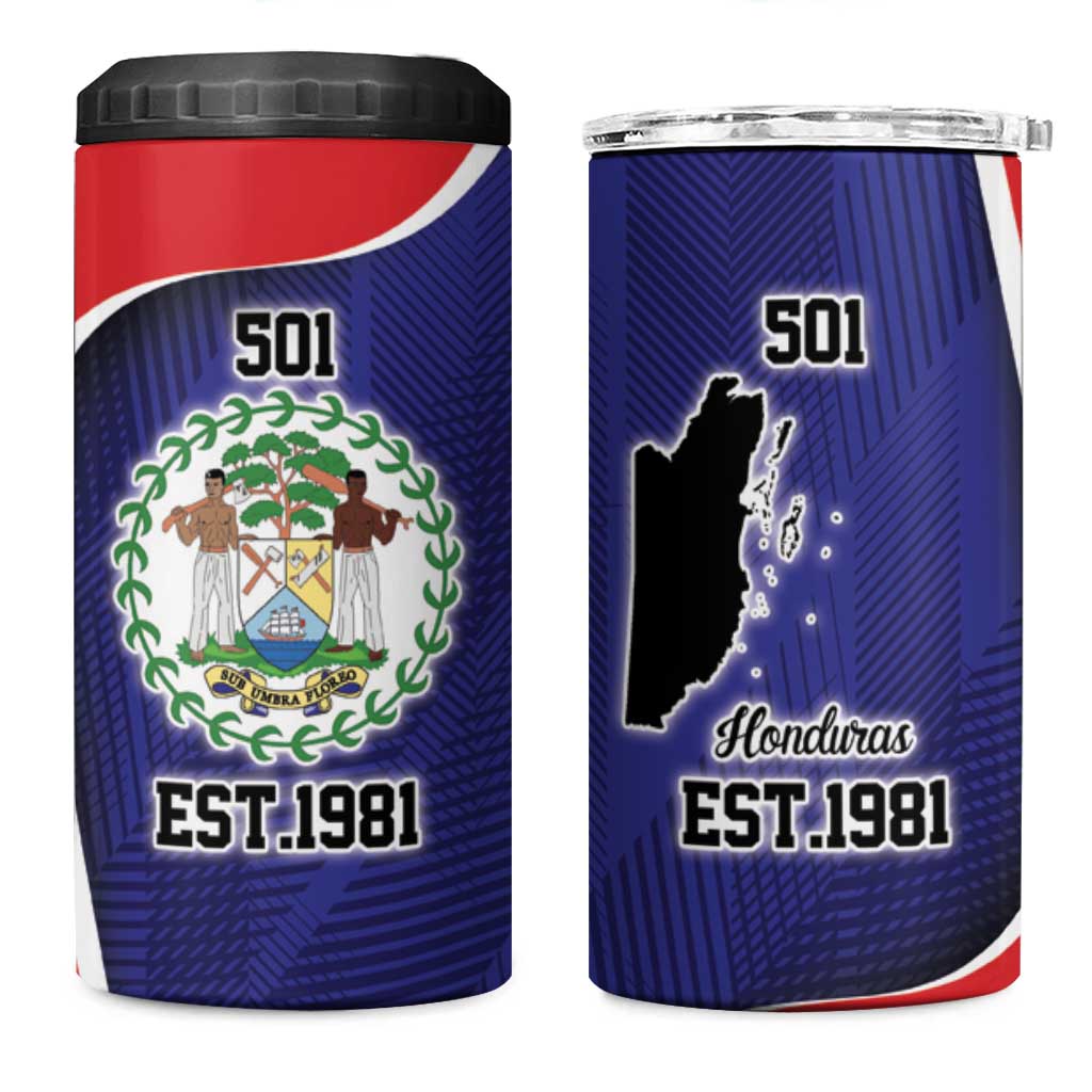 Belize Independence Day 4 in 1 Can Cooler Tumbler Since 1981 September 21 - Wonder Print Shop