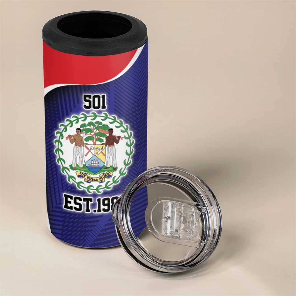 Belize Independence Day 4 in 1 Can Cooler Tumbler Since 1981 September 21 - Wonder Print Shop