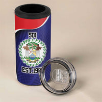 Belize Independence Day 4 in 1 Can Cooler Tumbler Since 1981 September 21 - Wonder Print Shop