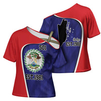 Belize Independence Day Cross Shoulder Shirt Since 1981 September 21 - Wonder Print Shop