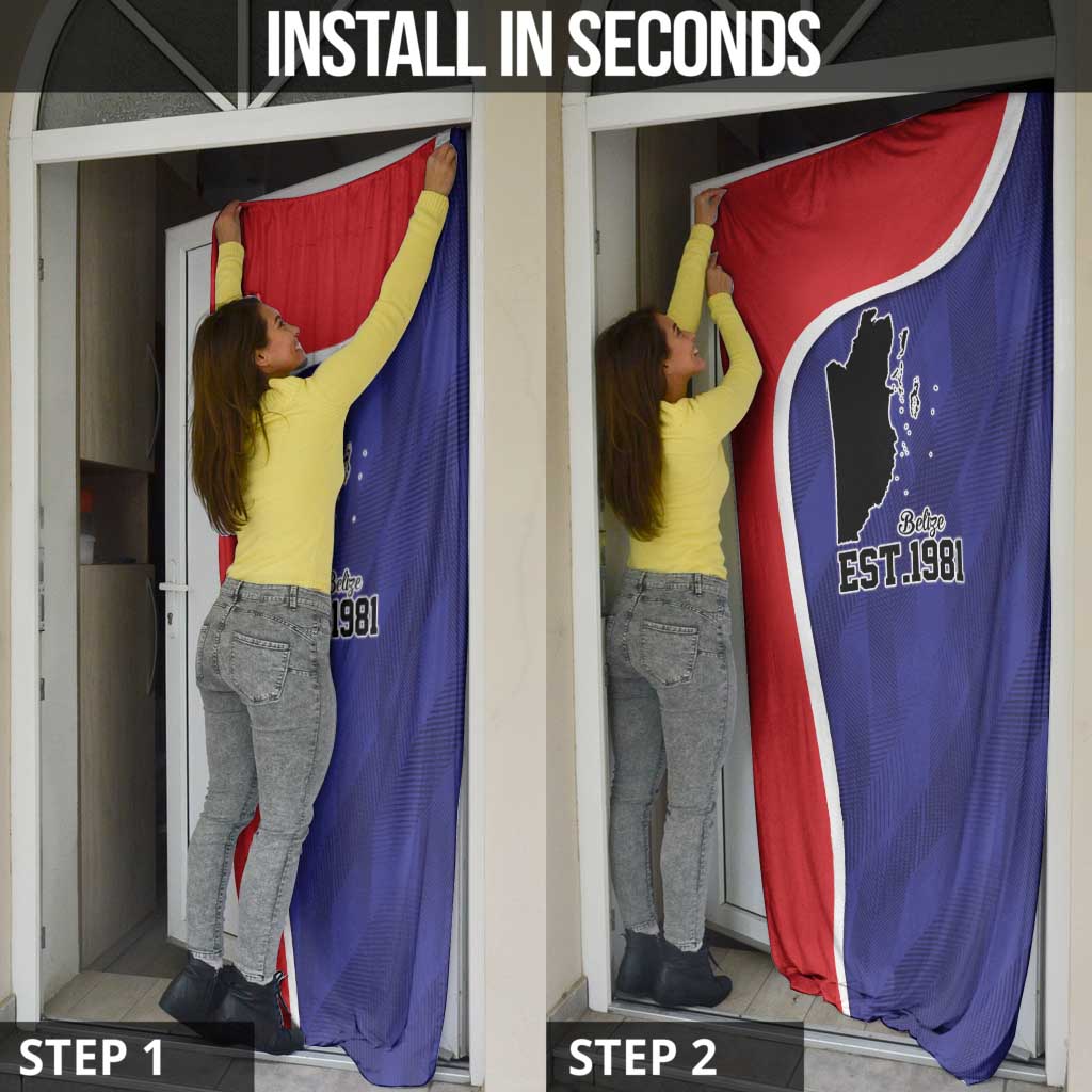 Belize Independence Day Door Cover Since 1981 September 21 - Wonder Print Shop