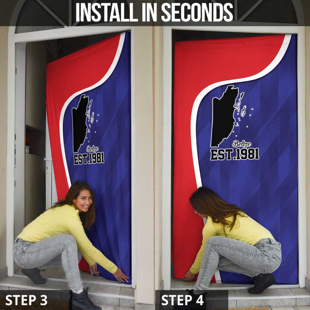 Belize Independence Day Door Cover Since 1981 September 21 - Wonder Print Shop