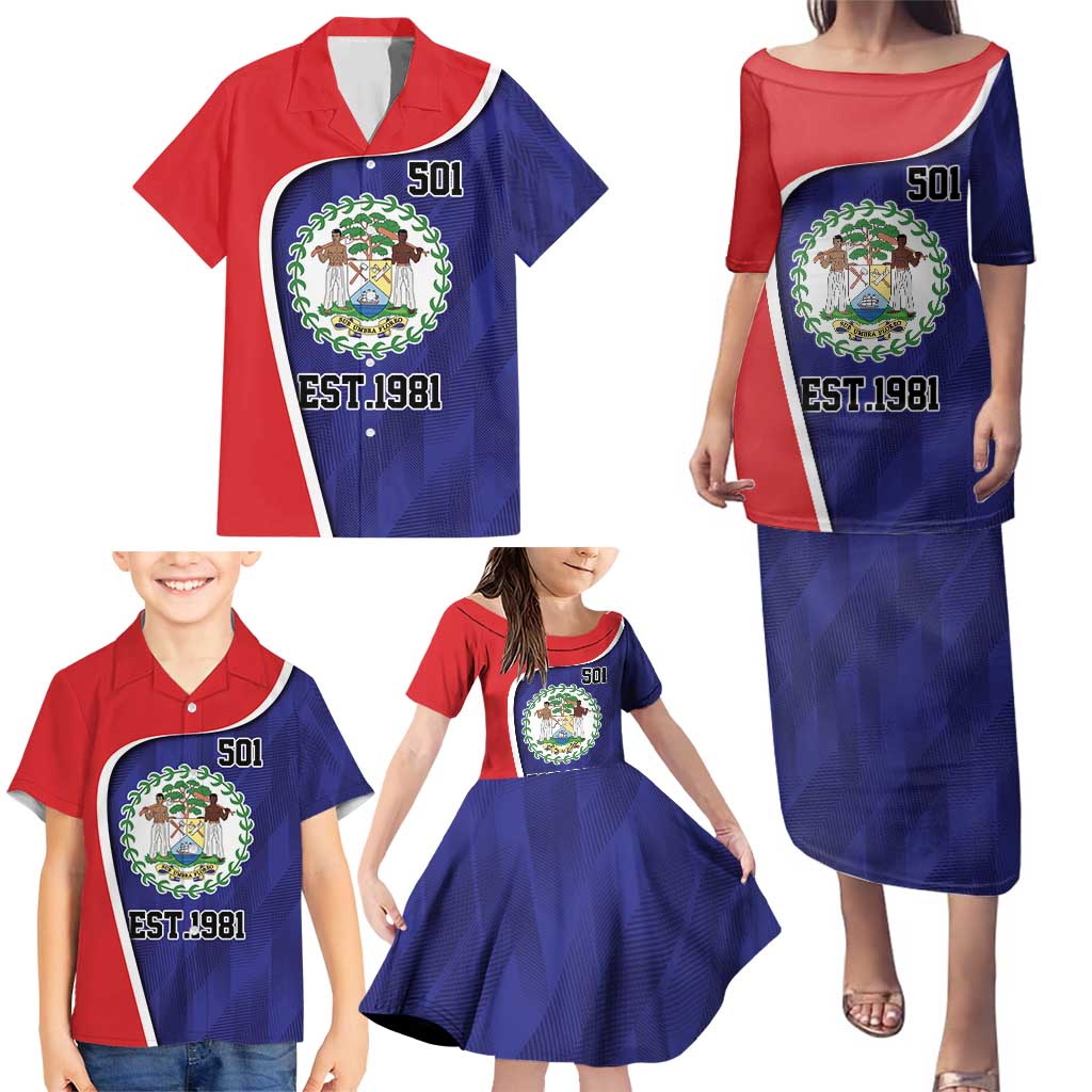 Belize Independence Day Family Matching Puletasi and Hawaiian Shirt Since 1981 September 21 - Wonder Print Shop