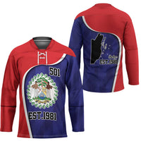 Belize Independence Day Hockey Jersey Since 1981 September 21 - Wonder Print Shop
