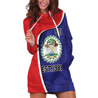 Belize Independence Day Hoodie Dress Since 1981 September 21 - Wonder Print Shop