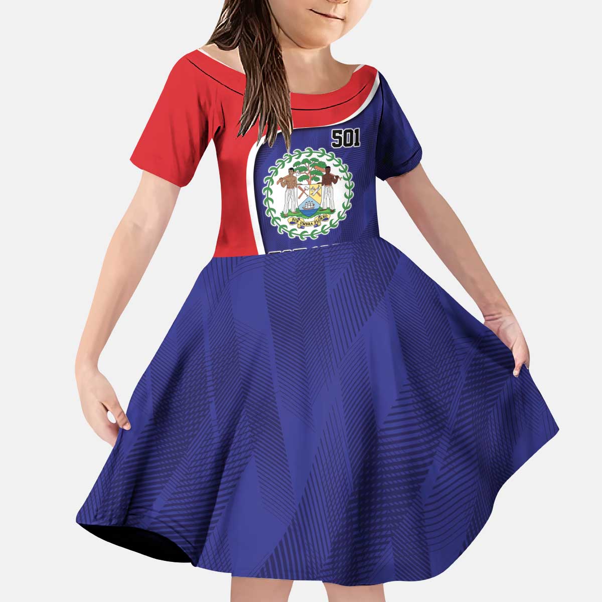 Belize Independence Day Kid Short Sleeve Dress Since 1981 September 21 - Wonder Print Shop