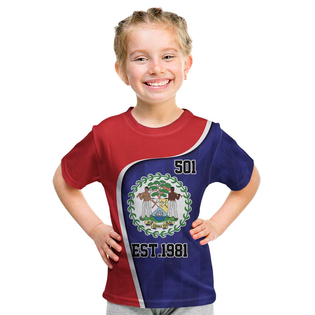 Belize Independence Day Kid T Shirt Since 1981 September 21 - Wonder Print Shop