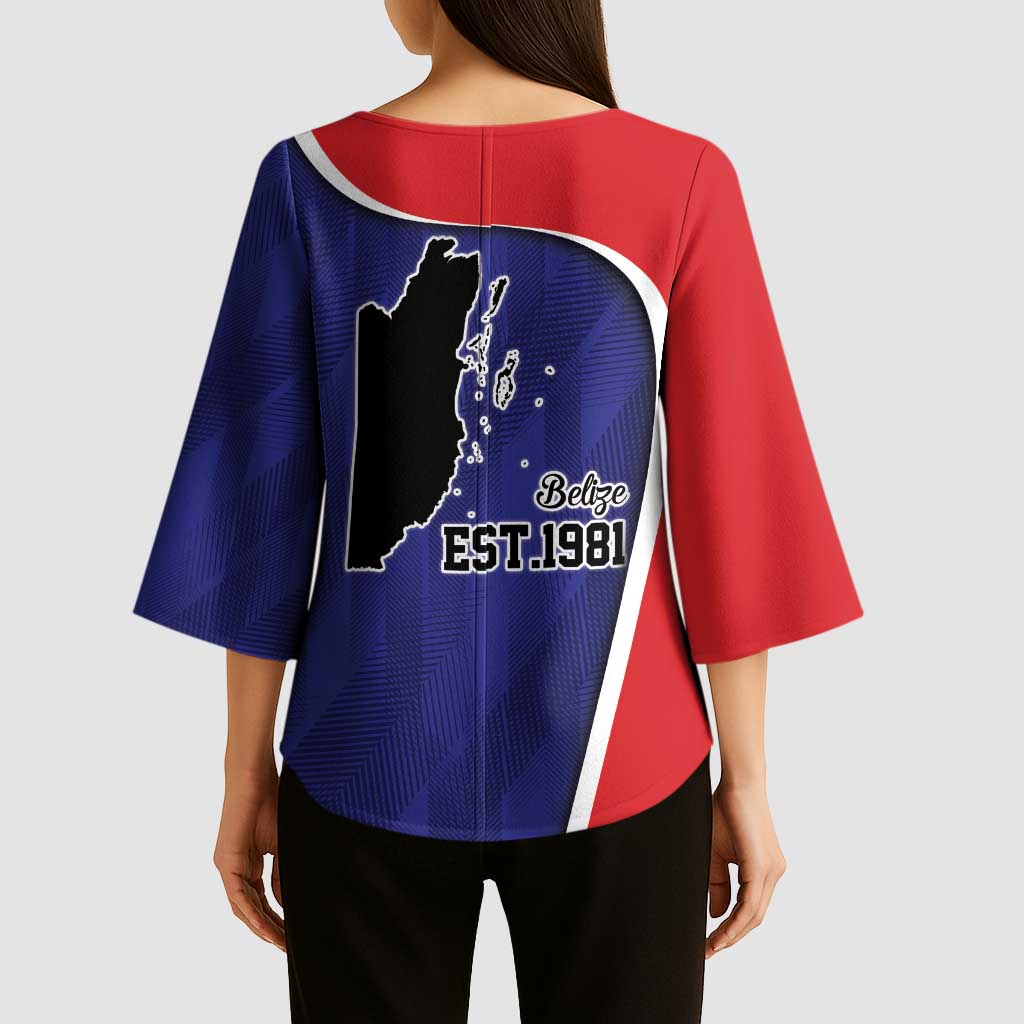 Belize Independence Day Kimono Sleeve Blouse Since 1981 September 21 - Wonder Print Shop
