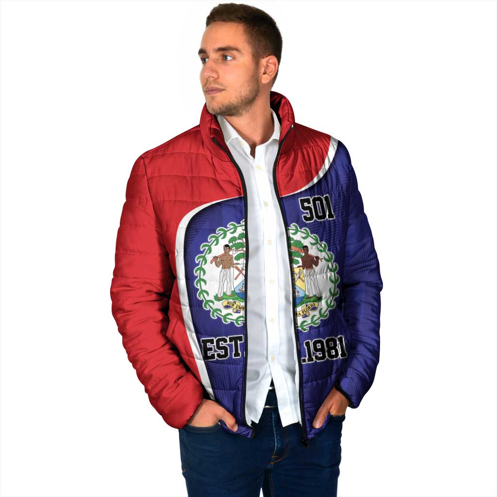 Belize Independence Day Padded Jacket Since 1981 September 21 - Wonder Print Shop