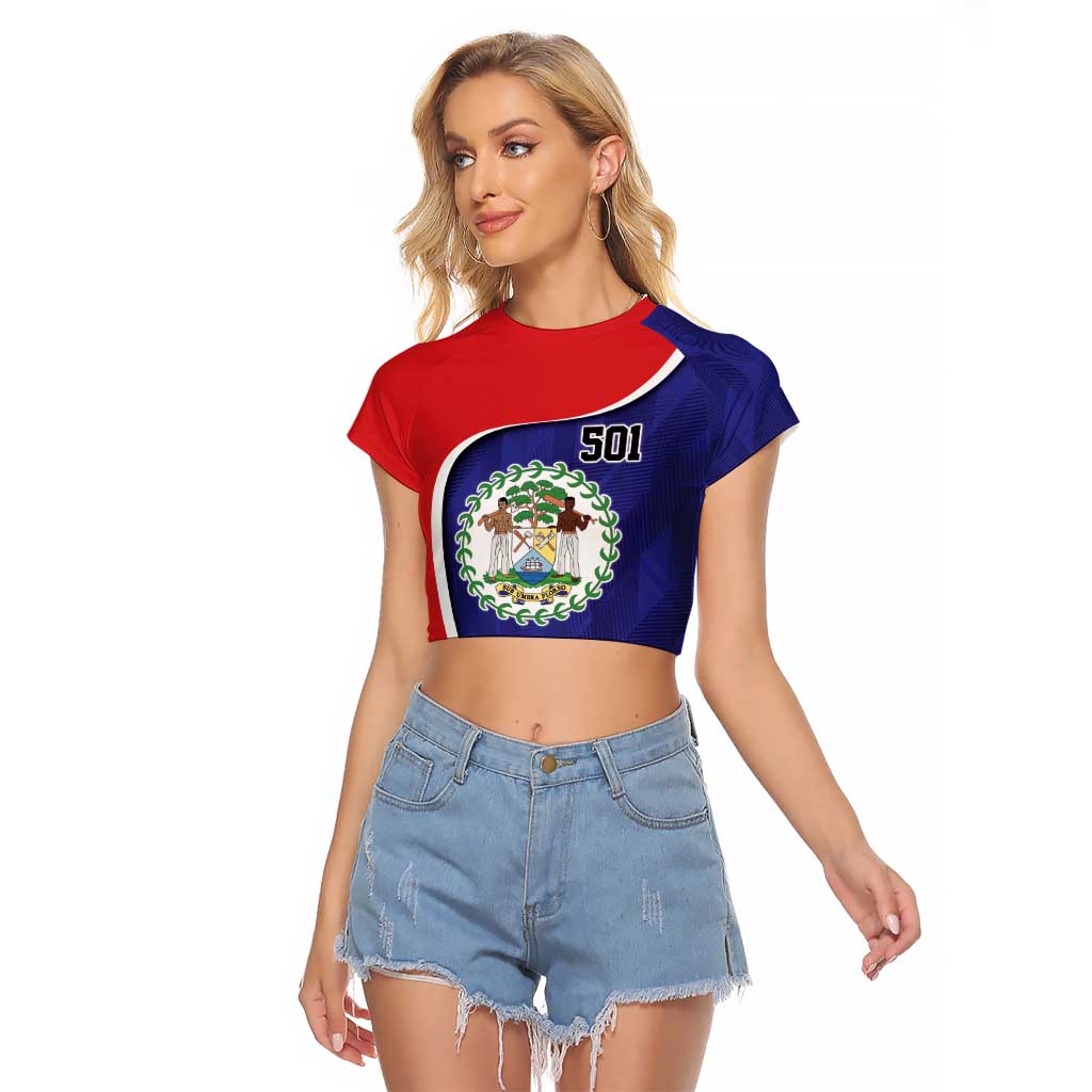 Belize Independence Day Raglan Cropped T Shirt Since 1981 September 21 - Wonder Print Shop