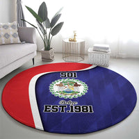 Belize Independence Day Round Carpet Since 1981 September 21 - Wonder Print Shop