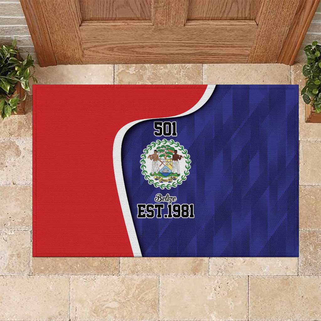 Belize Independence Day Rubber Doormat Since 1981 September 21 - Wonder Print Shop