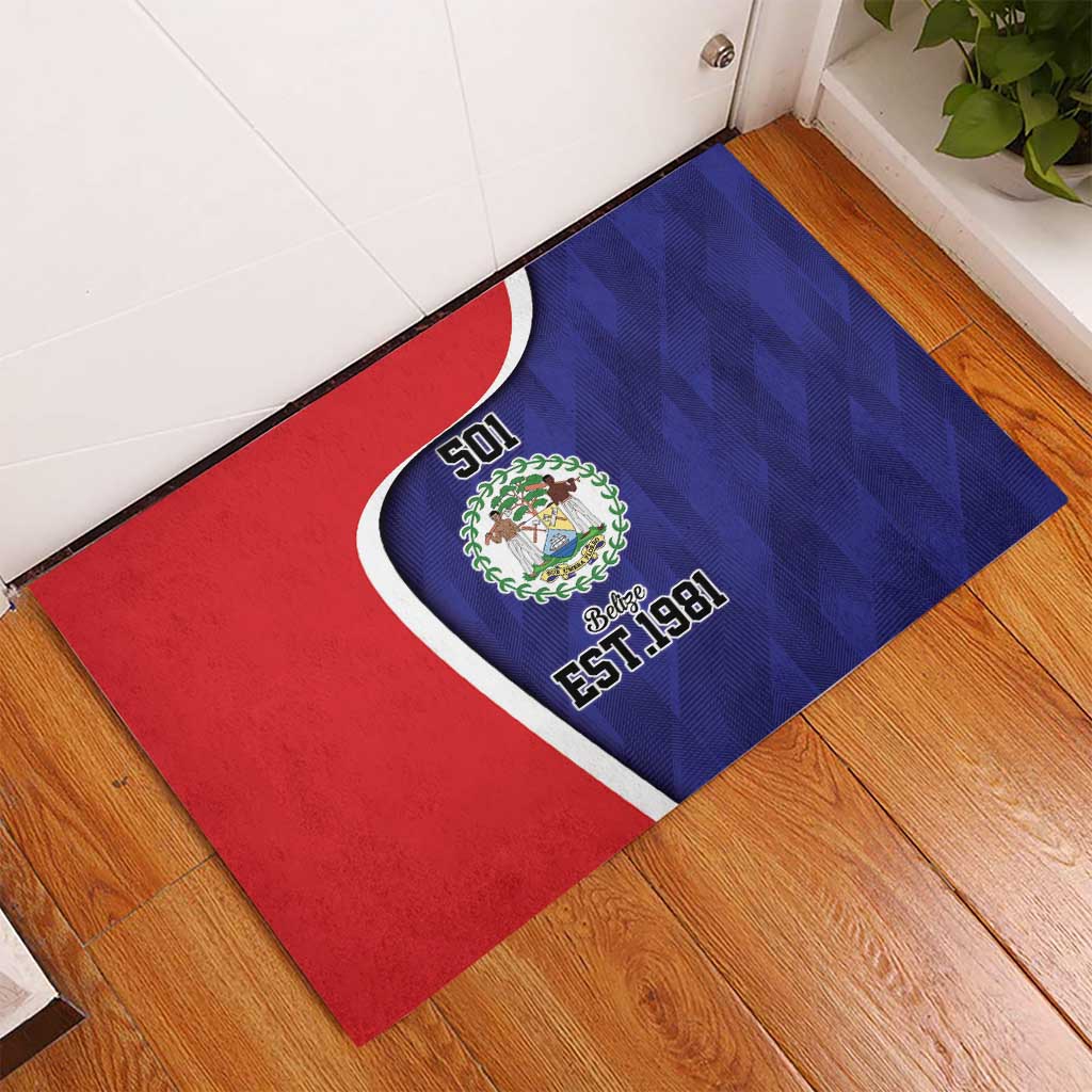 Belize Independence Day Rubber Doormat Since 1981 September 21 - Wonder Print Shop