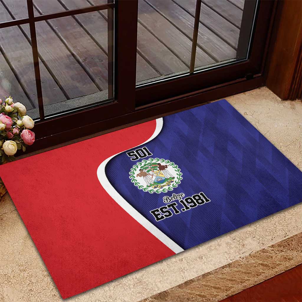 Belize Independence Day Rubber Doormat Since 1981 September 21 - Wonder Print Shop