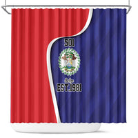 Belize Independence Day Shower Curtain Since 1981 September 21 - Wonder Print Shop