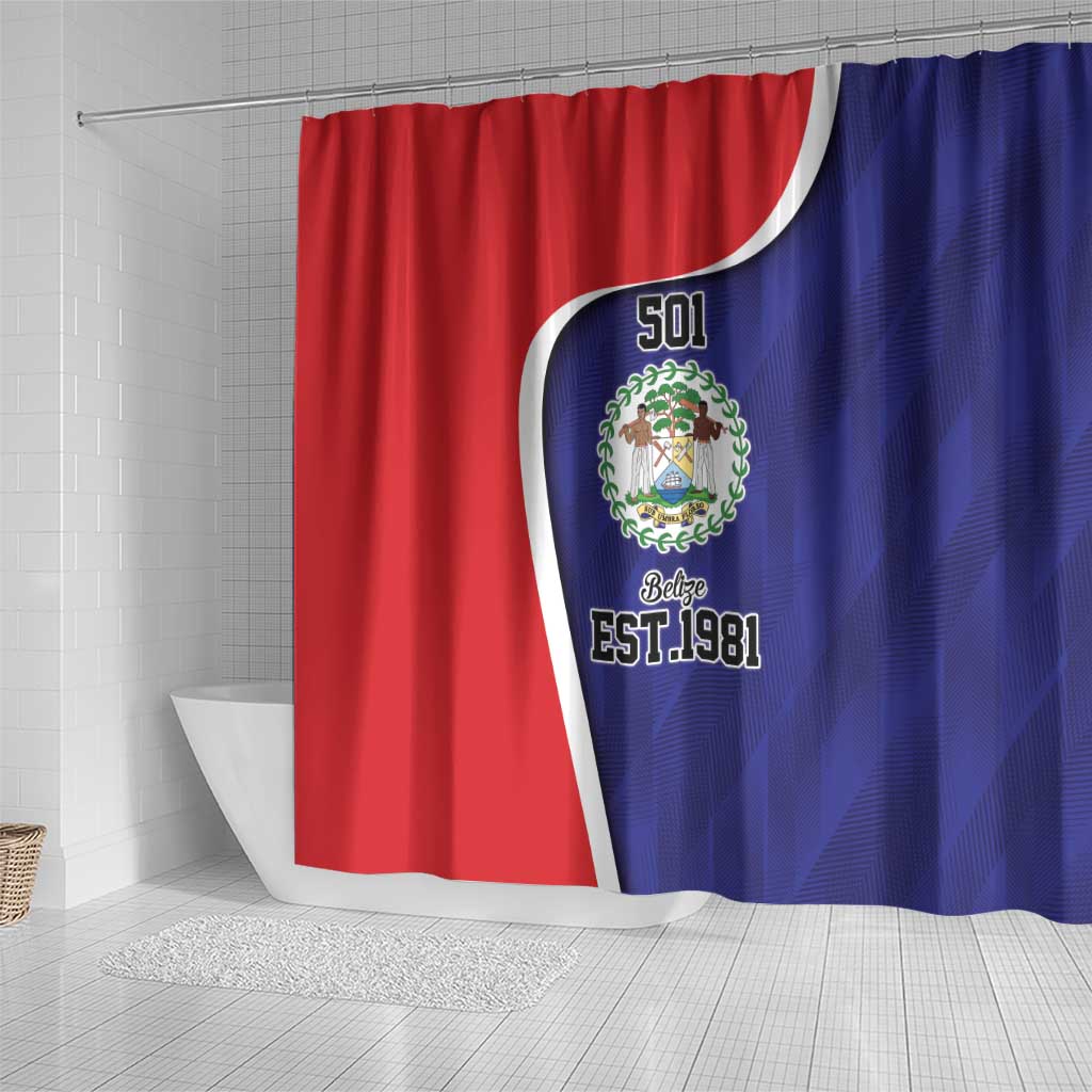 Belize Independence Day Shower Curtain Since 1981 September 21 - Wonder Print Shop