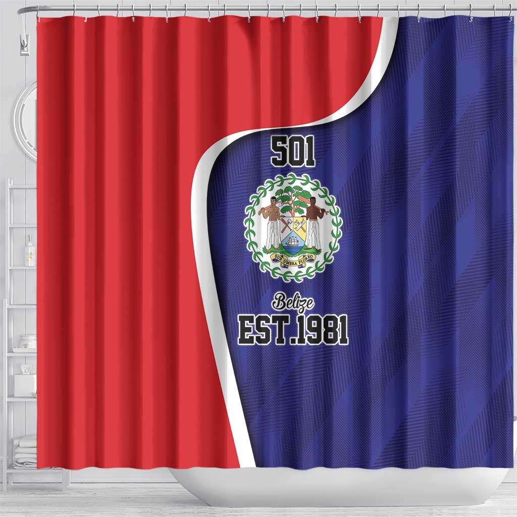 Belize Independence Day Shower Curtain Since 1981 September 21 - Wonder Print Shop