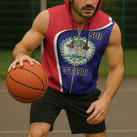 Belize Independence Day Sleeveless Zip Hoodie Since 1981 September 21 - Wonder Print Shop