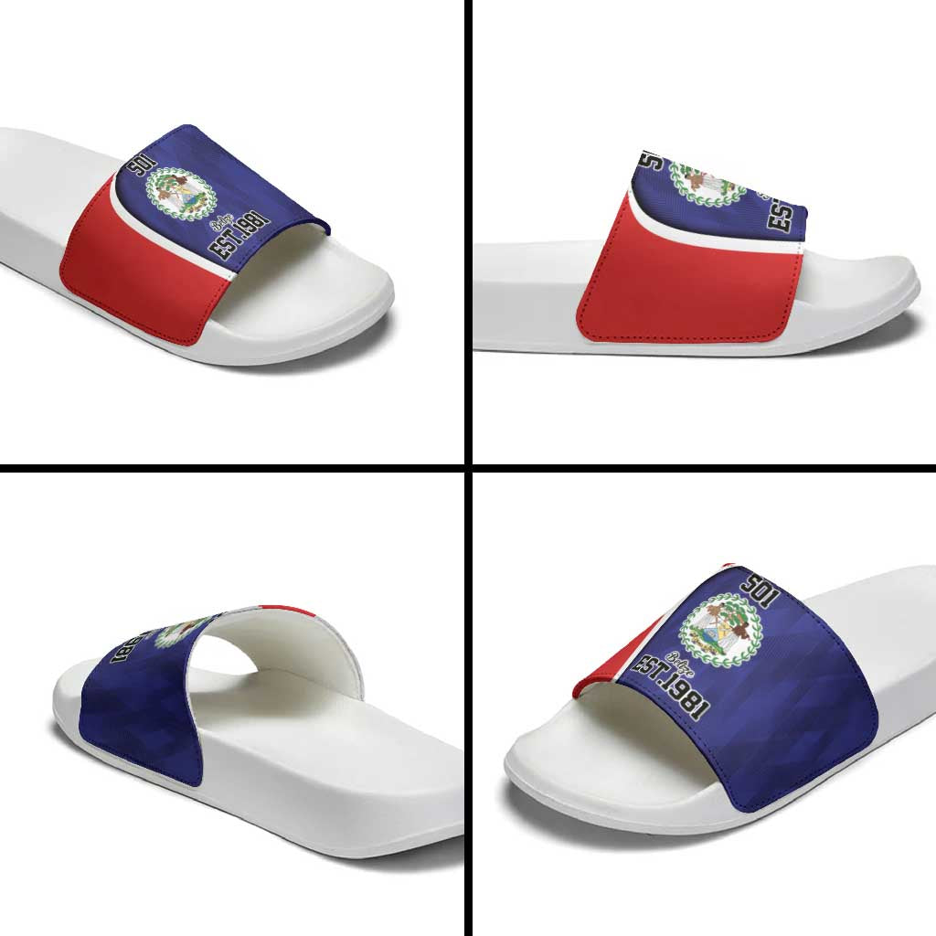 Belize Independence Day Slide Sandals Since 1981 September 21 - Wonder Print Shop