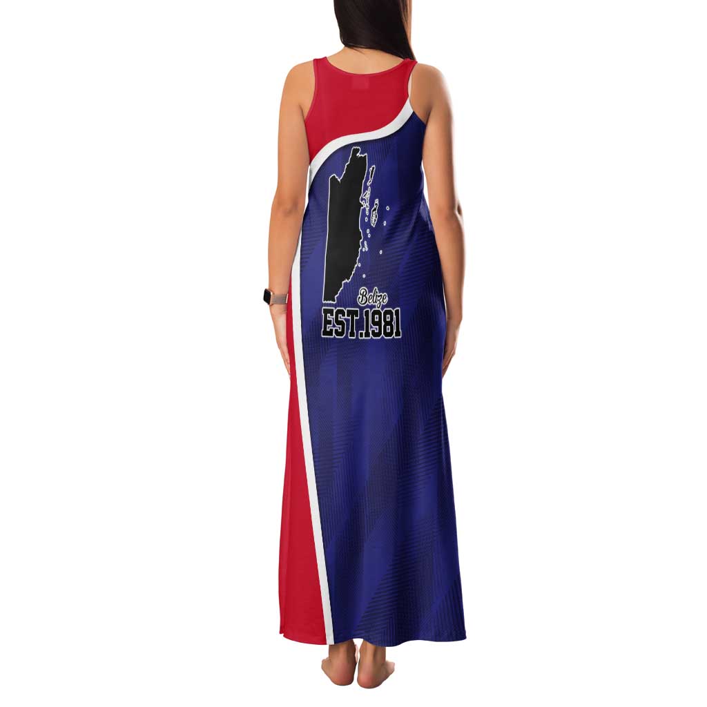Belize Independence Day Tank Maxi Dress Since 1981 September 21 - Wonder Print Shop
