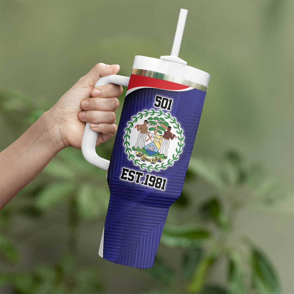 Belize Independence Day Tumbler With Handle Since 1981 September 21 - Wonder Print Shop