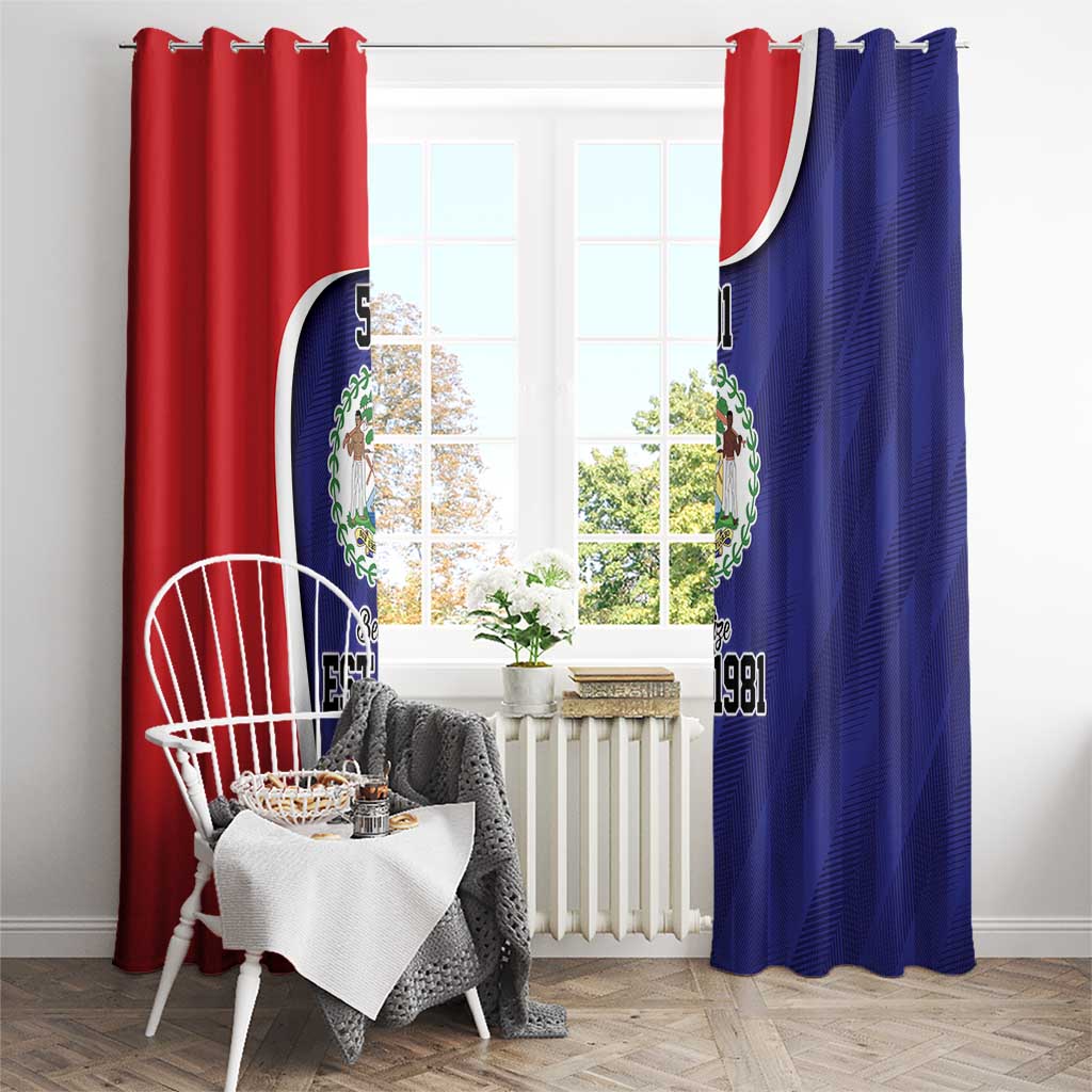 Belize Independence Day Window Curtain Since 1981 September 21 - Wonder Print Shop