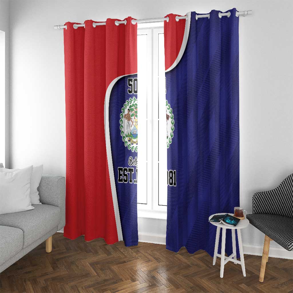 Belize Independence Day Window Curtain Since 1981 September 21 - Wonder Print Shop