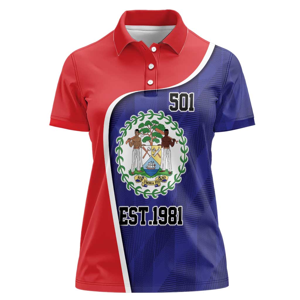 Belize Independence Day Women Polo Shirt Since 1981 September 21 - Wonder Print Shop