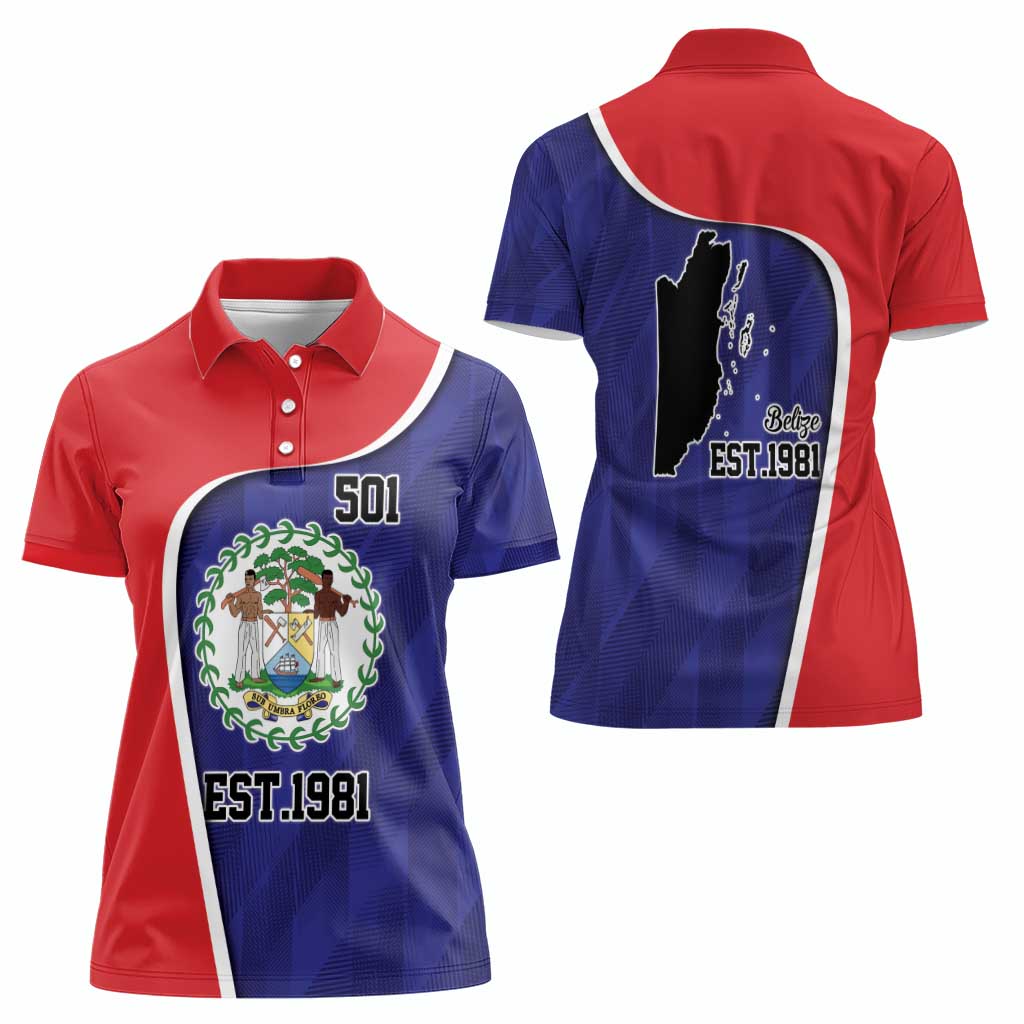 Belize Independence Day Women Polo Shirt Since 1981 September 21 - Wonder Print Shop