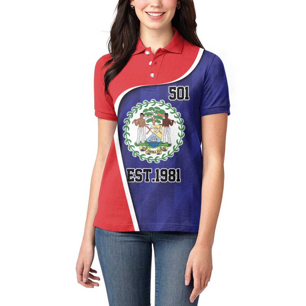 Belize Independence Day Women Polo Shirt Since 1981 September 21 - Wonder Print Shop