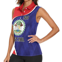 Belize Independence Day Women Sleeveless Polo Shirt Since 1981 September 21 - Wonder Print Shop