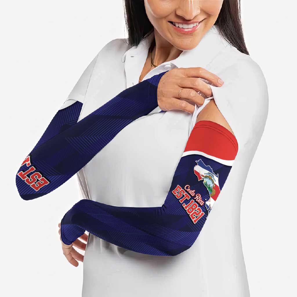 Costa Rica Independence Day Arm Sleeves Since 1821 September 15 - Wonder Print Shop