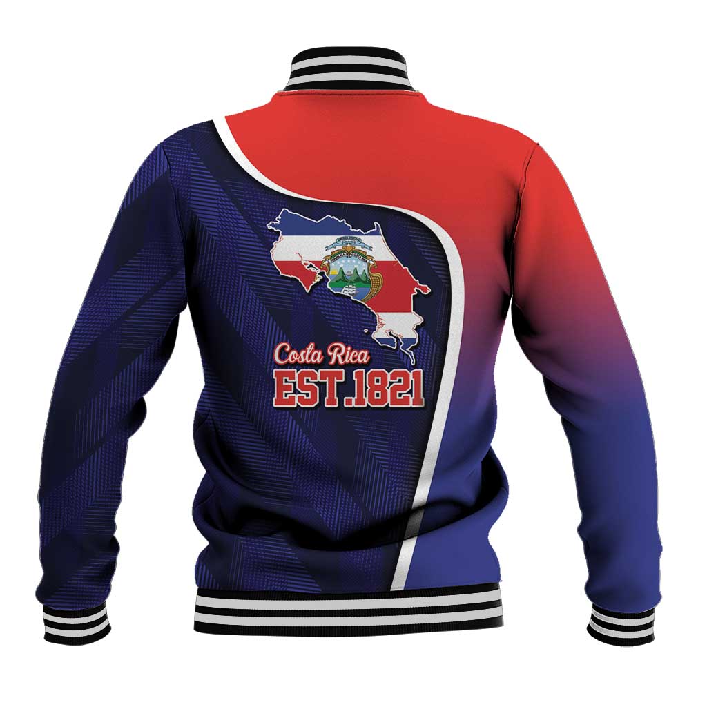 Costa Rica Independence Day Baseball Jacket Since 1821 September 15 - Wonder Print Shop