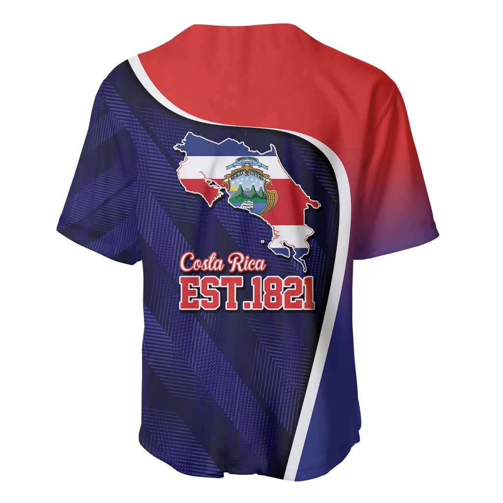 Costa Rica Independence Day Baseball Jersey Since 1821 September 15 - Wonder Print Shop